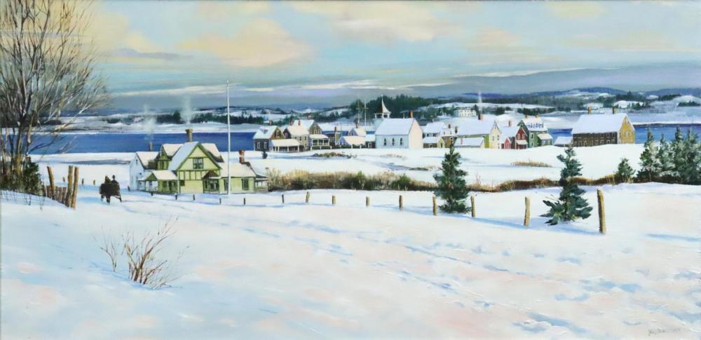サリー・コールドウェル・フィッシャーの絵画作品　タイトルは、January' on receipt